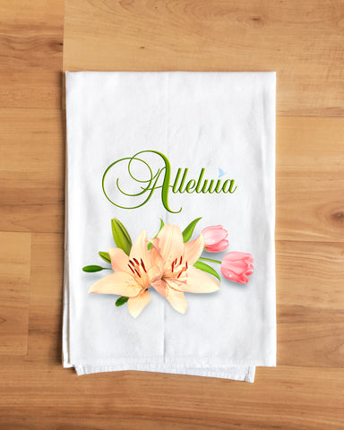 Alleluia Tea Towel Collection Towel Flour Sack Kitchen Jesus Tea Dish Decorative