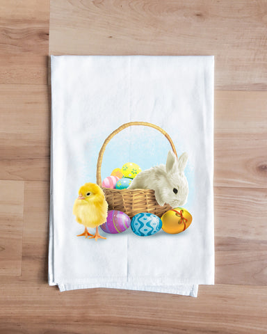Easter Basket Tea Towel Easter Collection Towel Decorative Flour Sack Kitchen Jesus Tea Dish Towel
