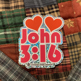 John 3:16 Vinyl Glitter Sticker CEA Brand Sticker 3”