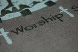 Worship Pray Study Mens Unisex Black Short Sleeve T-shirt