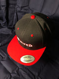 Saved Two-Tone Snapback Hat Red/Black