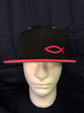 TWO-TONE Snapback ICHTHYS HAT Neon Pink