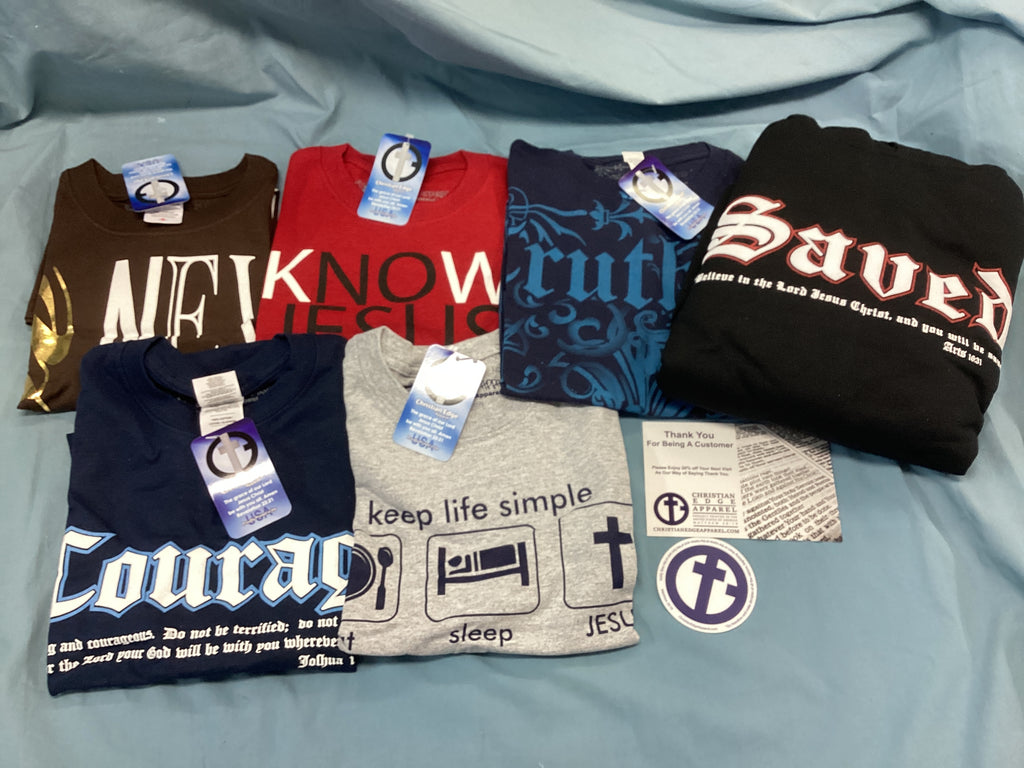 Small Mens Shirts Mystery Pack Closeout Christian Apparel